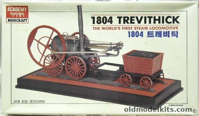 Academy 1/38 1804 Trevithick The World's First Steam Locomotive, 1525 plastic model kit